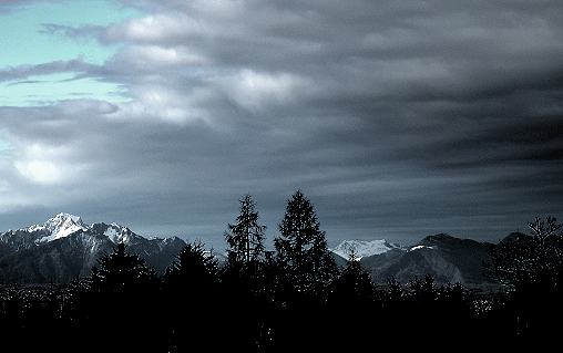 My back yard - April, 2004 (Pretty dramatic.)